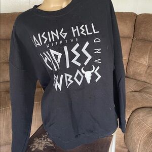 🔥 Raising Hell Graphic Crewneck Sweatshirt | XL – Bold & Fun